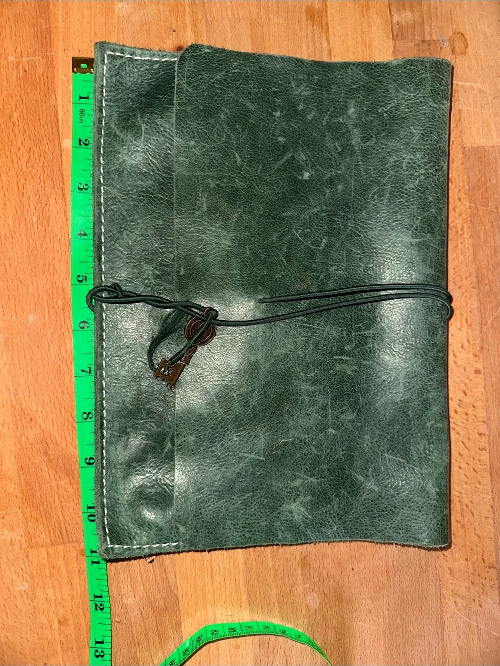 Leather Travel Journal Cover - Green